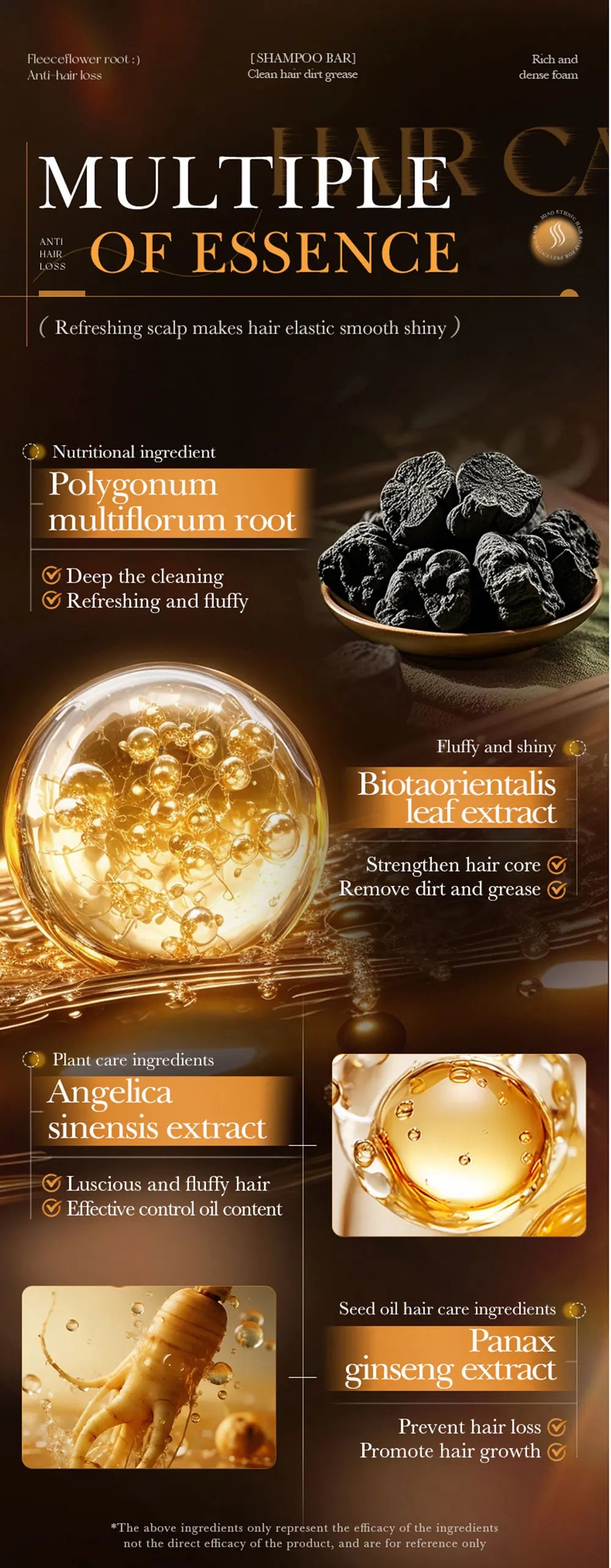 Oriental Hmong Traditional Anti-Hair Loss And Dandruff Solid Shampoo Soap - Deep Cleansing And Nourishing Shampoo Soap Bar