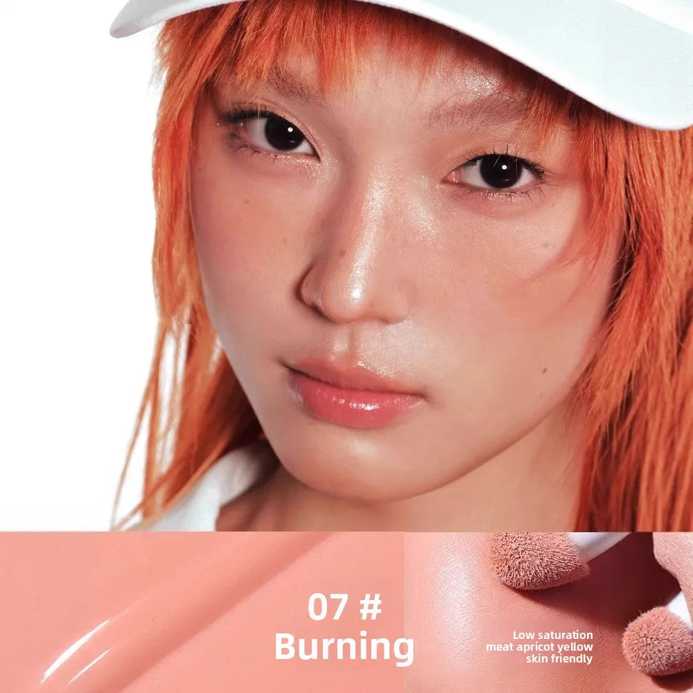 Judydoll Natural Flushed Liquid Blush - Brightening Glow Cheek Tint for Radiant Blurring Effect