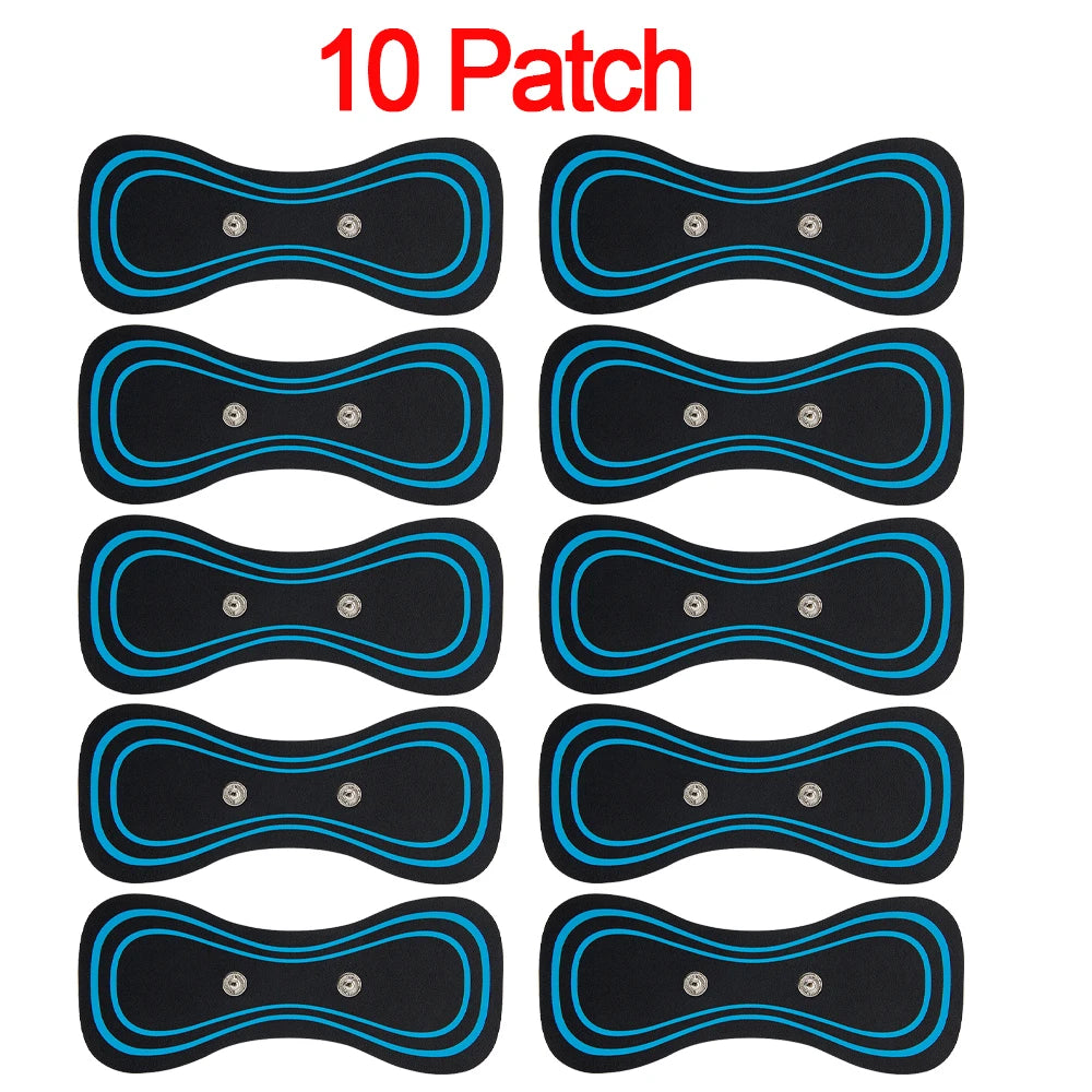 Neck Massager Lcd Display EMS Electric Cervical Massage Patch Low Frequency Pulse Muscle Stimulator Pads Pain Relief Relaxation
