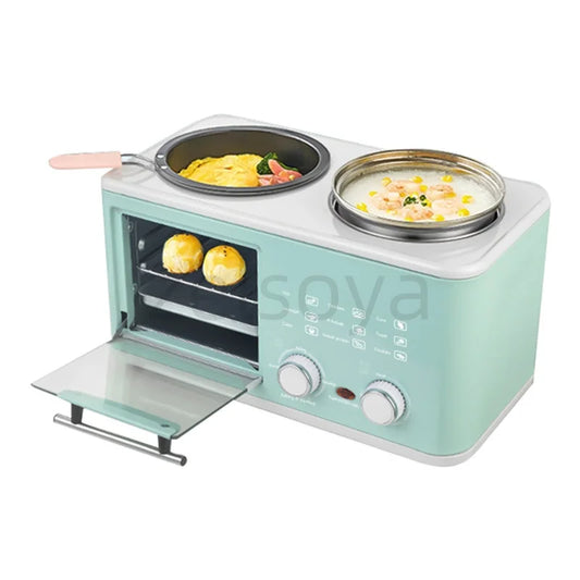 4 in 1 Breakfast Machine Household Multi-Functional Toaster Small Baking Machine Electric Oven