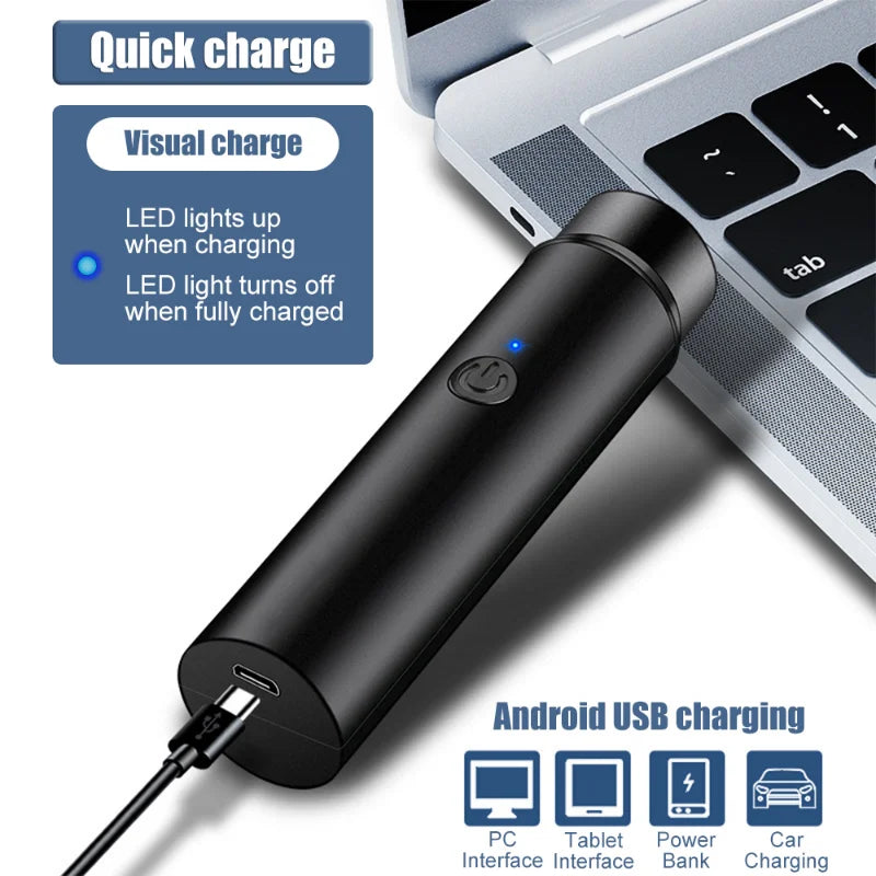 Mini Electric Shaver for Men Portable Electric Razor Beard Knife USB Charging Men's Face Beard Shaver Body Razor Hair Removal