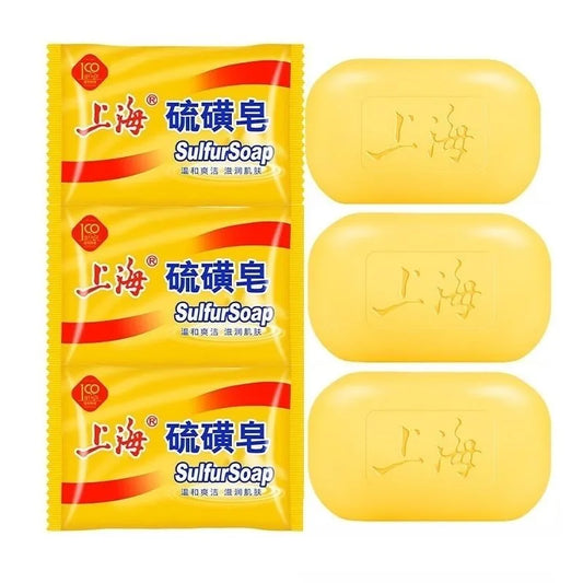 Shanghai Sulfur Soap Deeply Cleanse Gently Refresh Nourish Skin Oil Control Face Body Cleansing Soap Bar