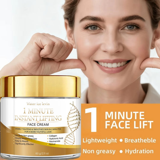 Water Ice Levin 1 Minute Instant Lifting Face Cream Collagen Hyaluronic Acid Niacinamide Retinol Moisturizing Firming Anti Aging