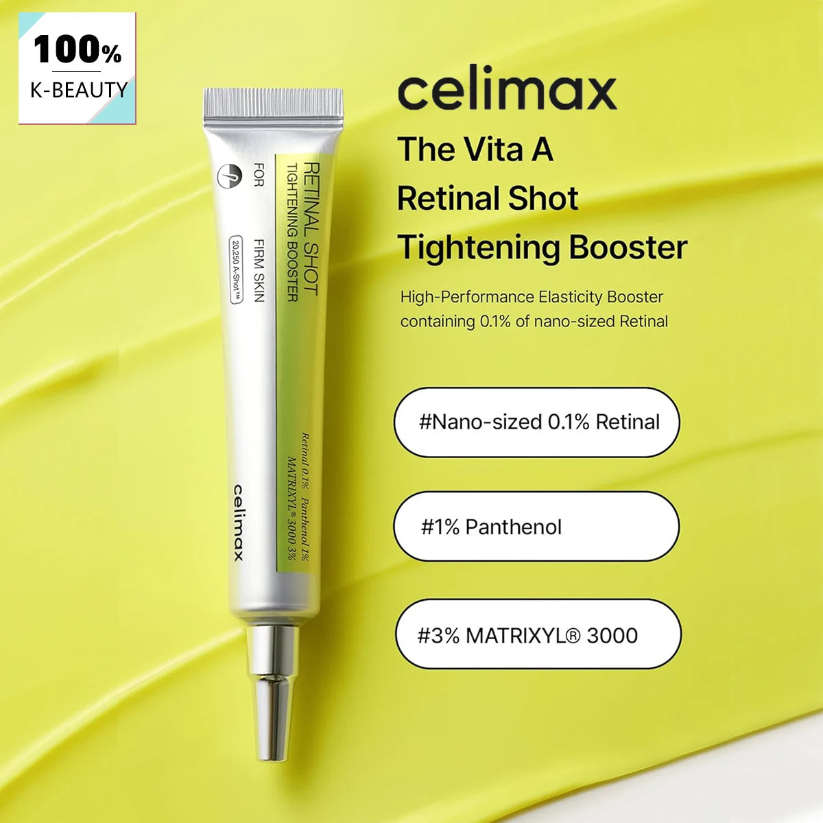 Celimax THE VITA-A RETINAL SHOT TIGHTENING BOOSTER,Hydrating Firming & Pore Minimizing,Korean Skincare,Korean Makeup