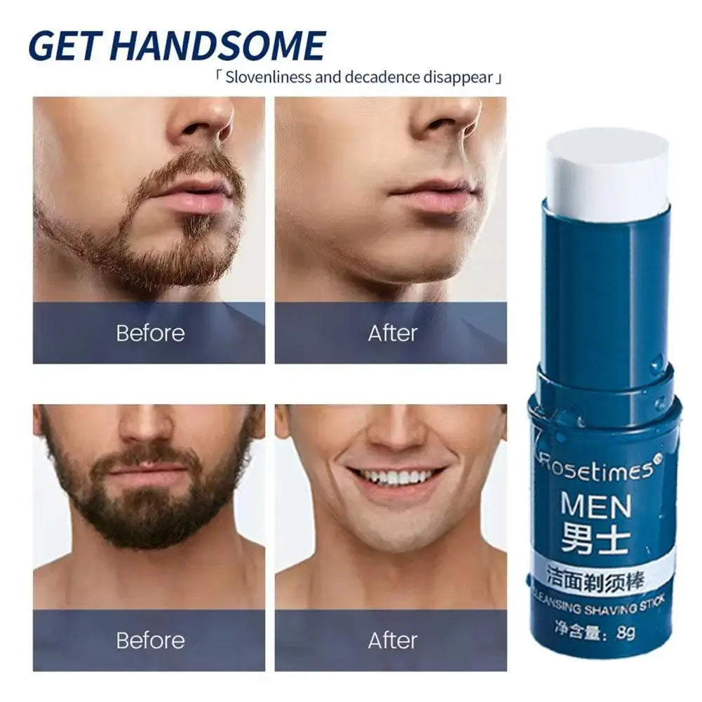 1pcs Men's Shaving Cream Softens Beard Gentle Non Irritating Stubble Cleans Men's Supplies Quickly Rotates Shaving Facial Care