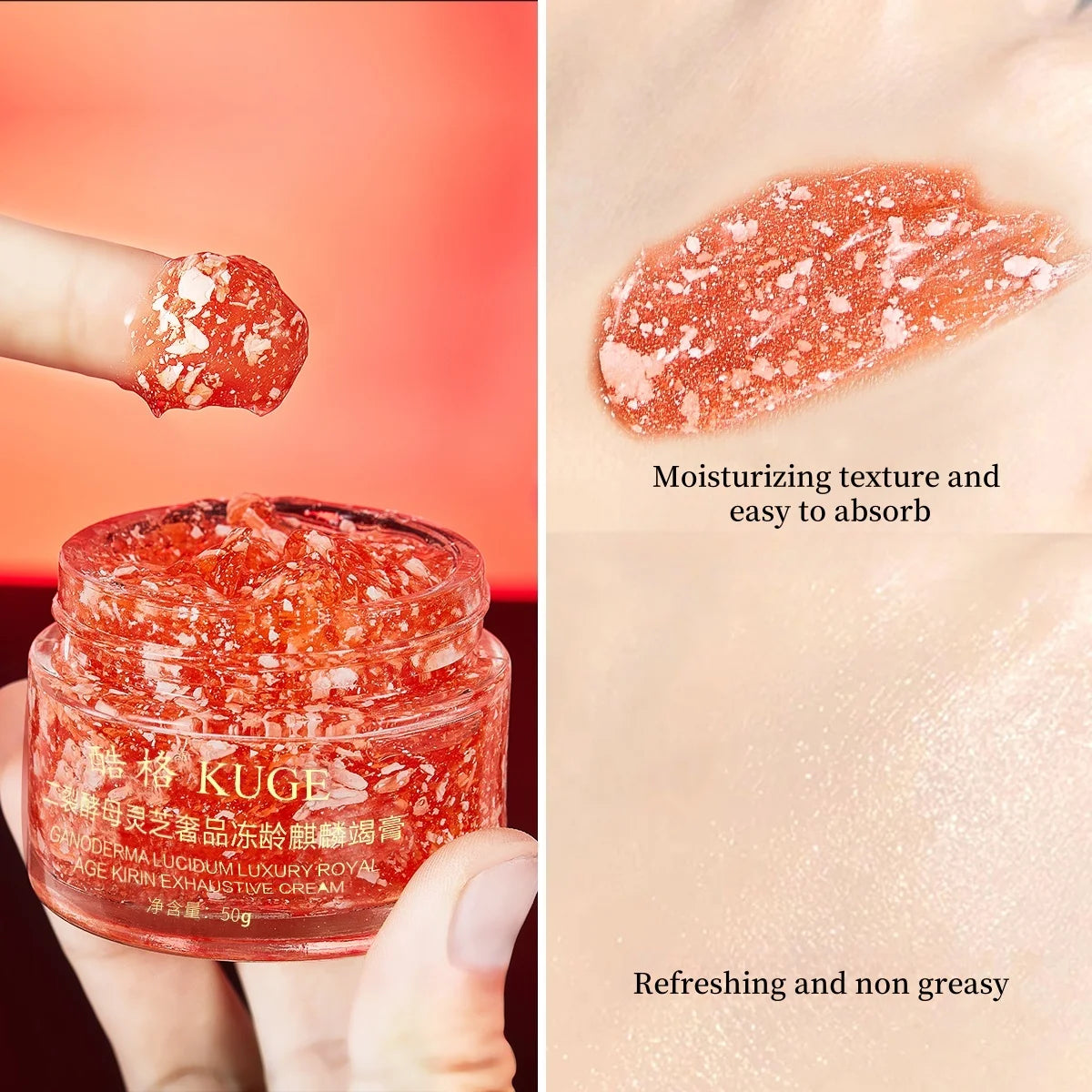 1Pc/2Pcs Dragon Blood Cream, Containing Black Lingzhi Essence, Refines the Skin, Has a Clear and Silky Texture, Moisturizes the Skin, Provides Delicate Care, and Makes the Skin Look Younger.