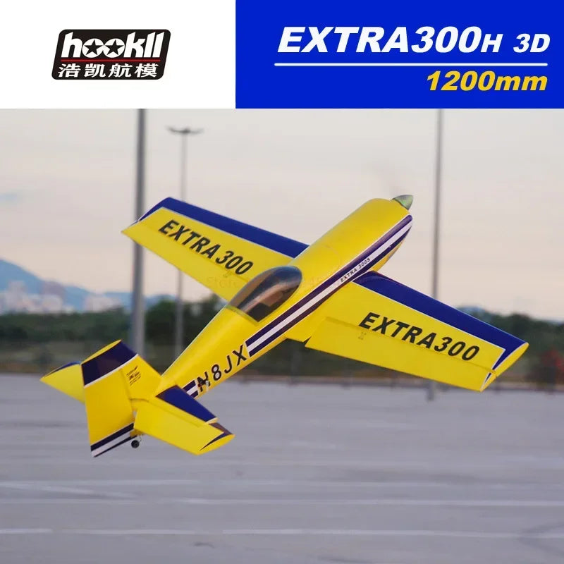 Haokai Aircraft Model Wingspan 1200mm Third-generation Extra300h RC stunt 3D aircraft model 30E hollow wing V3 Foam Adult toys