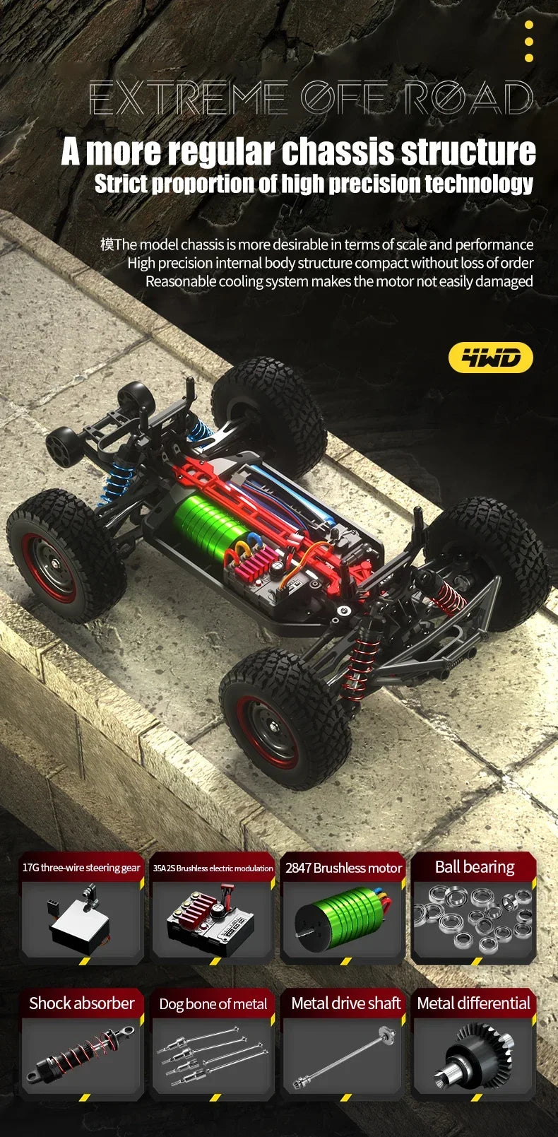 JJRC Q130 Rc Drift Car 4WD Cars  Off Road Buggy Remote Control 70km/h High Speed vehicle Racing Machine Children Toys gifts