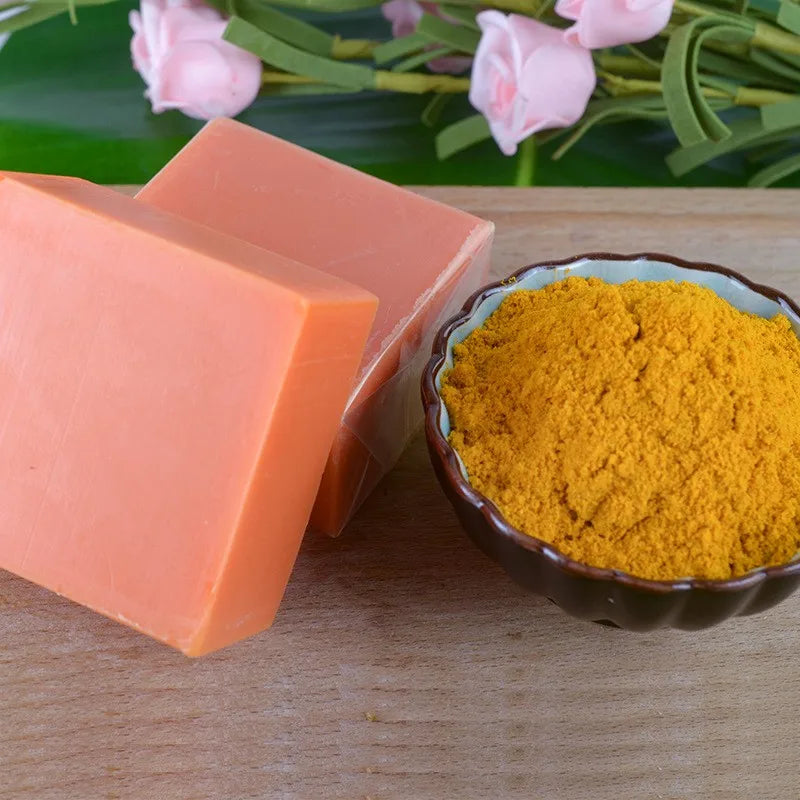 100g Pure Natural Turmeric Soap, Essential Oil Soap, Handmade Soap for Cleansing, Bathing, Deep Cleansing, Skincare, Moisturizin
