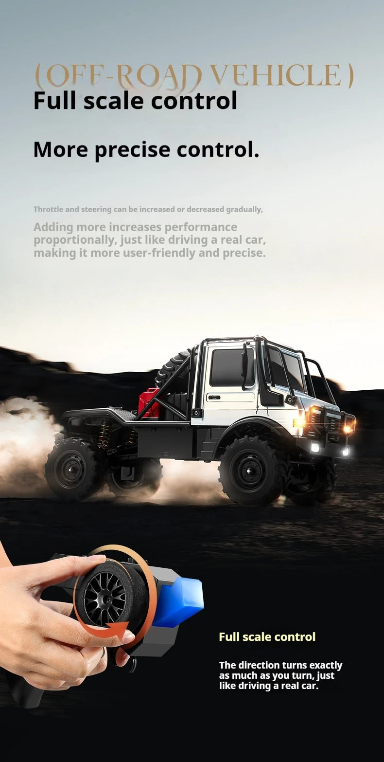 MN333 RC Car Unimog U4000 2.4GHz 1:18 4WD Full Proportional Throttle Steering Off-Road Vehicle Toy Gift Boy