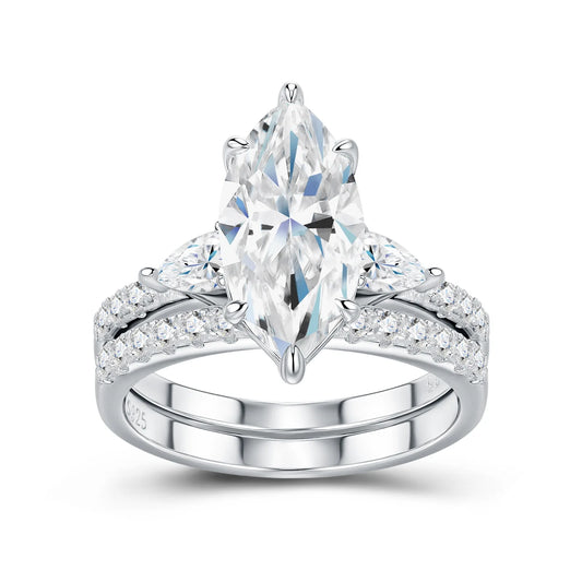 Full Moissanite D Color VVS1 Marquise Diamond Women's Ring Fine Jewlry Rings for Women Premium Fine Jewelry Rings for Women