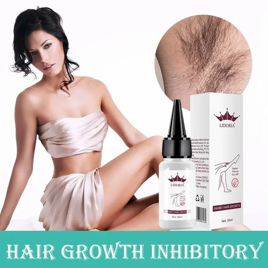 Natural Permanent Hair Removal Serum Stop Hair Growth Inhibitor Removal Face Armpit Legs Body Pubic Hair Depilation Serum 10ml
