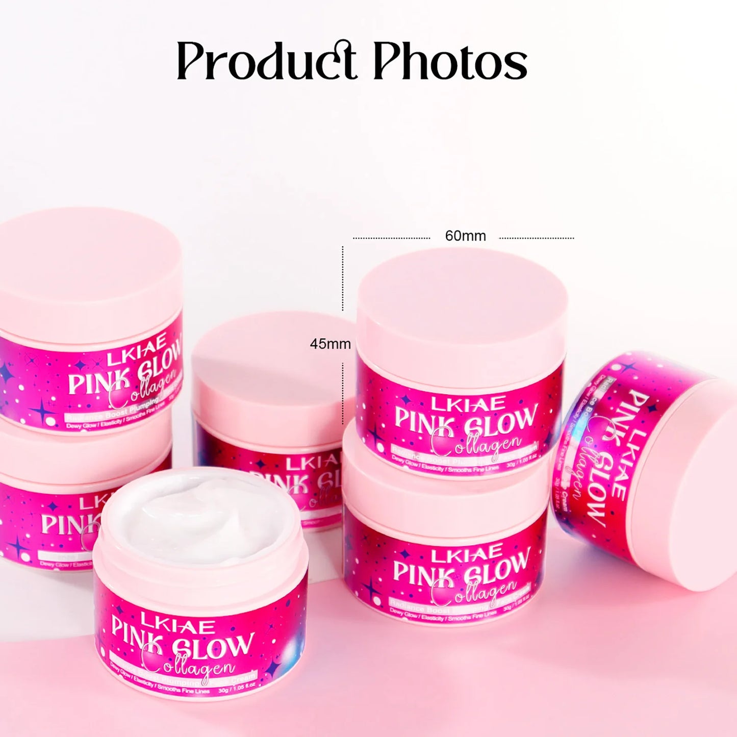 LKIAE Pink Glow Women Facial Cream, Brightening, With Shea Butter, Niacinamide, Collagen, For All Skin, Even Sensitive Skin