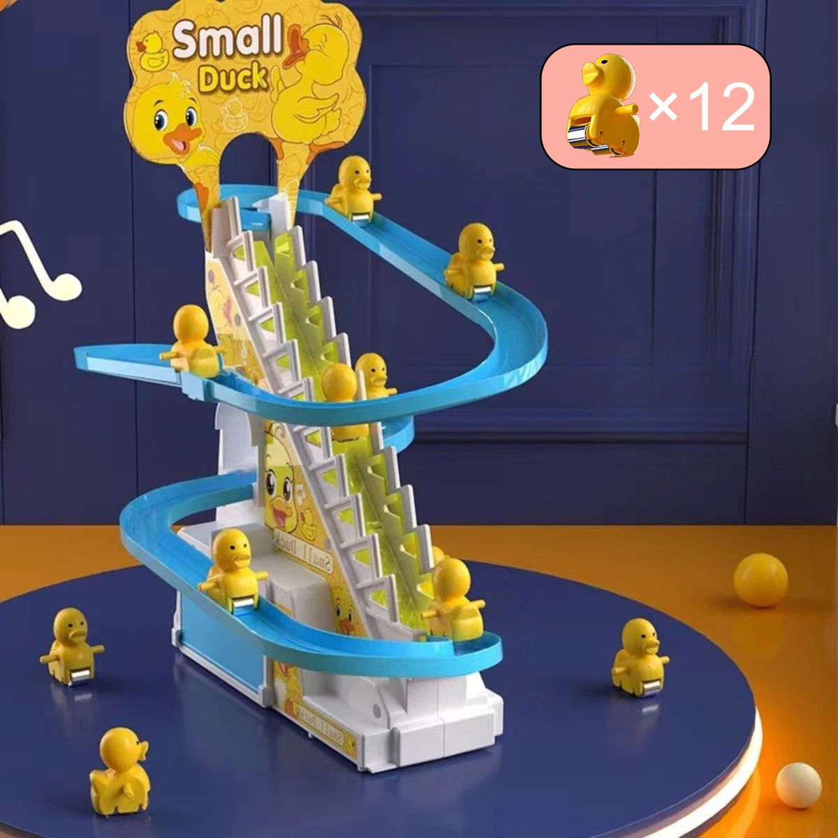 Ducklings Climbing Baby Toys Electric Duck Track Slide Toys Boys Girls Electric Stairs Toy  Musical Slide Toys for Children Kids