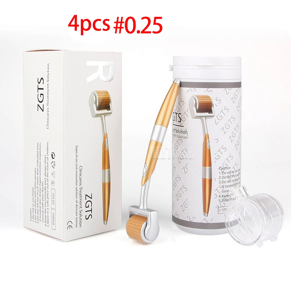 1/2/4pcs ZGTS192 Derma Roller Beauty 192pin Micro Needles Dermaroller Skin Care Tool for Face Body Hair Microneedle Reusable