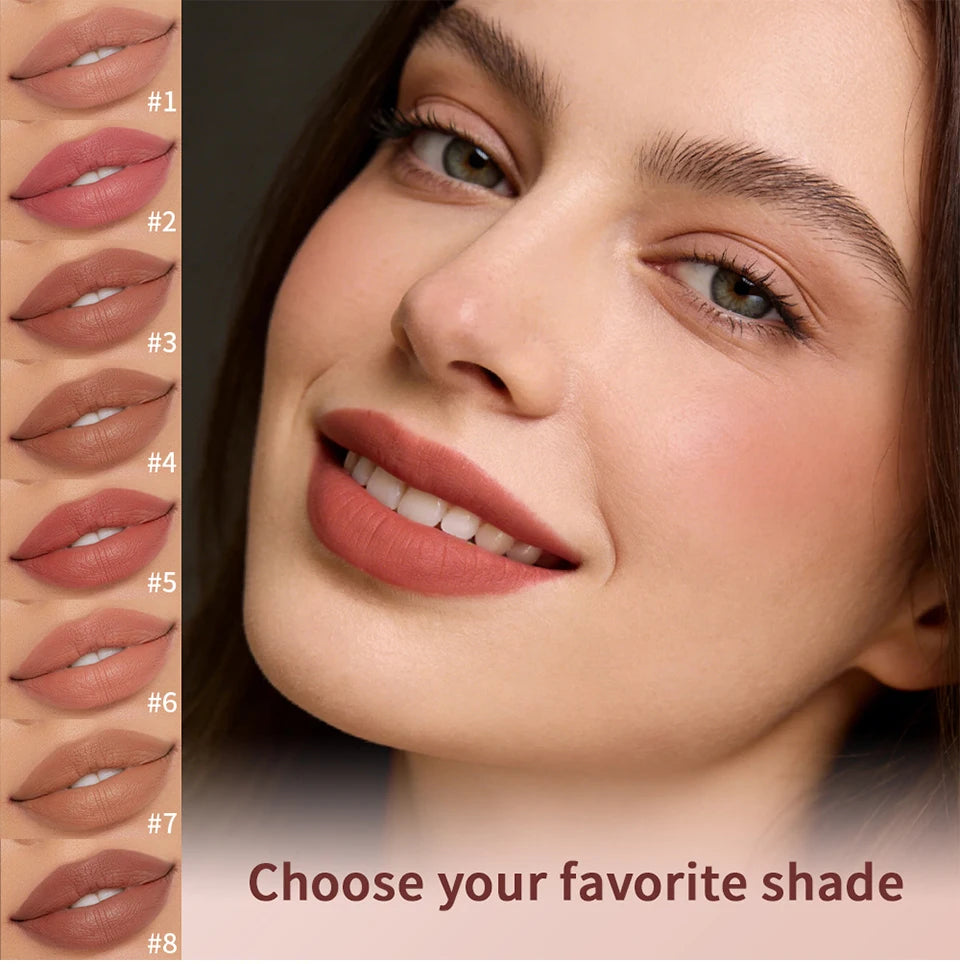 Cushion Silk Lip Cream Long Lasting Wear Waterproof Non Transfer Formula Matte Velvety Finish Lip Glaze Natural Cosmetics