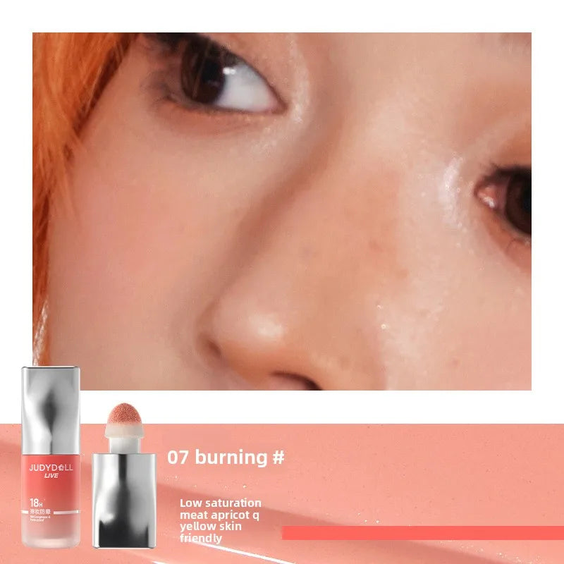 Judydoll Natural Flushed Liquid Blush - Brightening Glow Cheek Tint for Radiant Blurring Effect