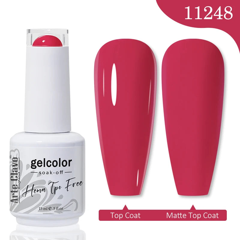 Arte Clavo Spring Summer Gel Nail Polish Gorgeous Color 15ml Semi Permanent Soak Off UV LED Gel Nail Art DIY Design Varnishes
