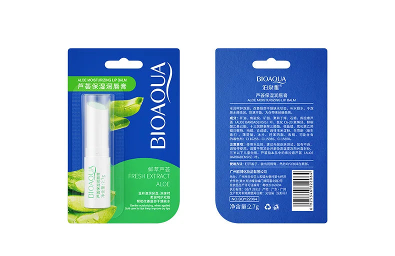 BIOAQUA Natural Fruits Lip Balm Moisturizing Jelly Nourishing Anti Wrinkle Lipstick Non-Stick Long-lasting Lips Care
