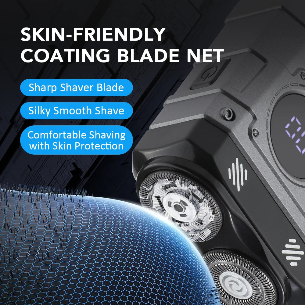 Mini Electric Shaver Intelligent Digital Display Washable Type-C Rechargeable Portable Wet Dry Travel Home Shaver For Face Leg