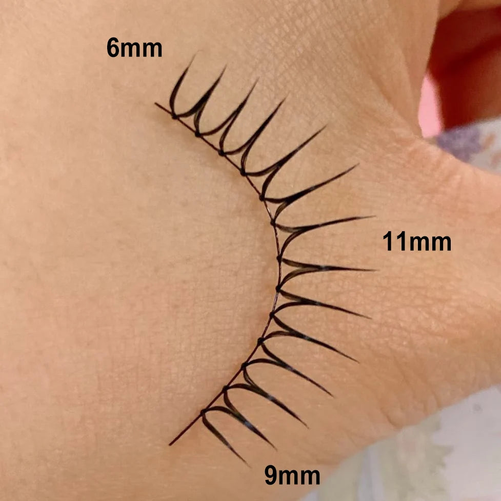 U-shaped False Eyelashes K-Pop Idol Lashes Zhang Yuanying Inspired Comic Eye Lashes Natural Wispy Lash Extension