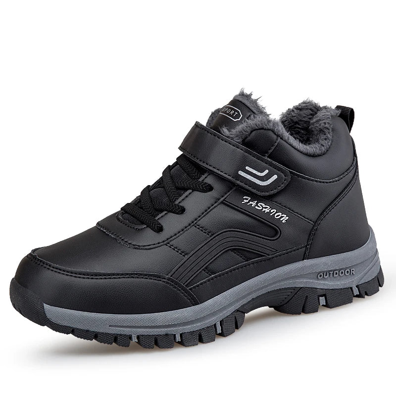 Winter Men's Snow Boots Women Slip On Winter Shoes Waterproof Comfortable Ankle Boots Sneakers Plush Hiking Walking Couple Shoes