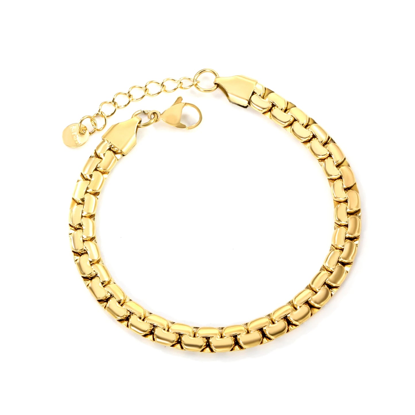 LUXUSTEEL 2-8mm Women‘s Stainless Steel Chain Bracelet Geometric Charm Chain Metal Female Bracelet Fashion Jewelry Party Gifts