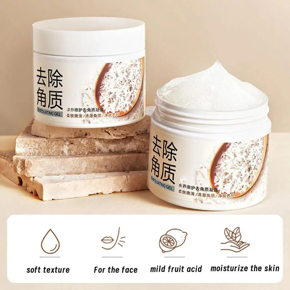 Exfoliator Facial Scrub Gentle Brightening Rice Cream And Gel Full Body Cleanser Scrub For Women Of Any Skin Type Moisturizing
