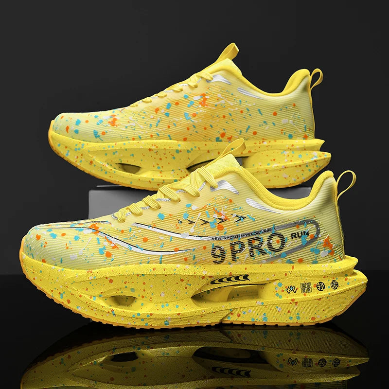 New Soft Sole Cushioning Men's Running Shoes for Women High-quality Road Jogging Shoes Light Comfy Sneakers Reflective Night Run