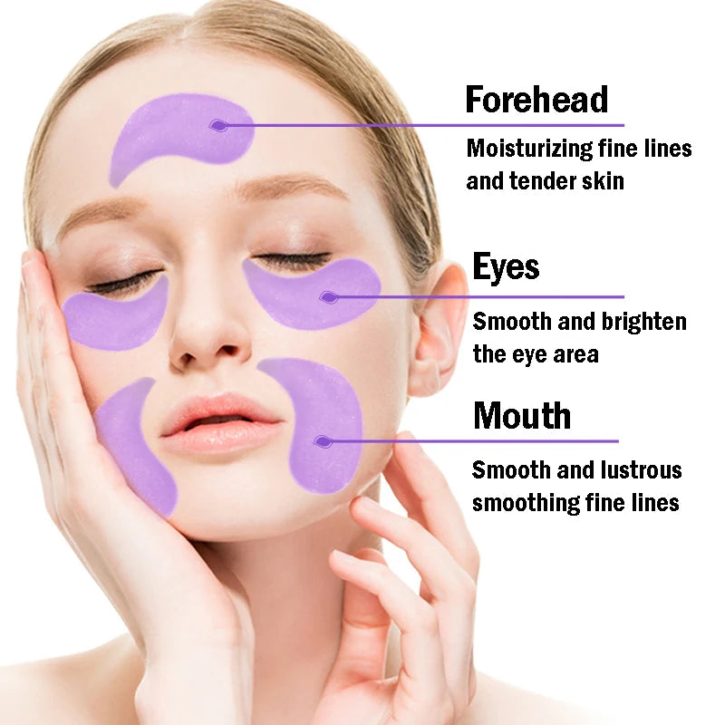 60pcs/box IMAGES Vitamin C Grape Crystal Collagen Eye Mask Anti Dark Circles Eyes Bags Moisturizing Eye Patches Eyes Skin Care