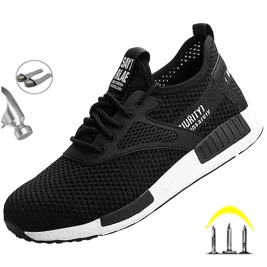 Lightweight Safety Shoes Men Women Work Shoes Steel Toe Cap Working Boots Sneakers Man Women Breathable Shoes Tactical Boots