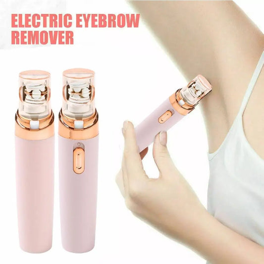 Effective Rechargeable Face Epilator Long-Lasting Waterproof Body Hair Removal with LED Lights Facial Electric Shaver for Woman