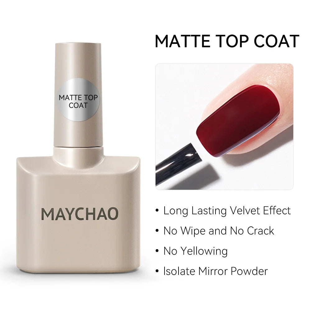 MAYCHAO 12ML Cat Eye Gel Nail Glitter With Magnet Soak off UV Holographic Magnetic Rainbow Gel Polish for Nail Art DIY Manicure