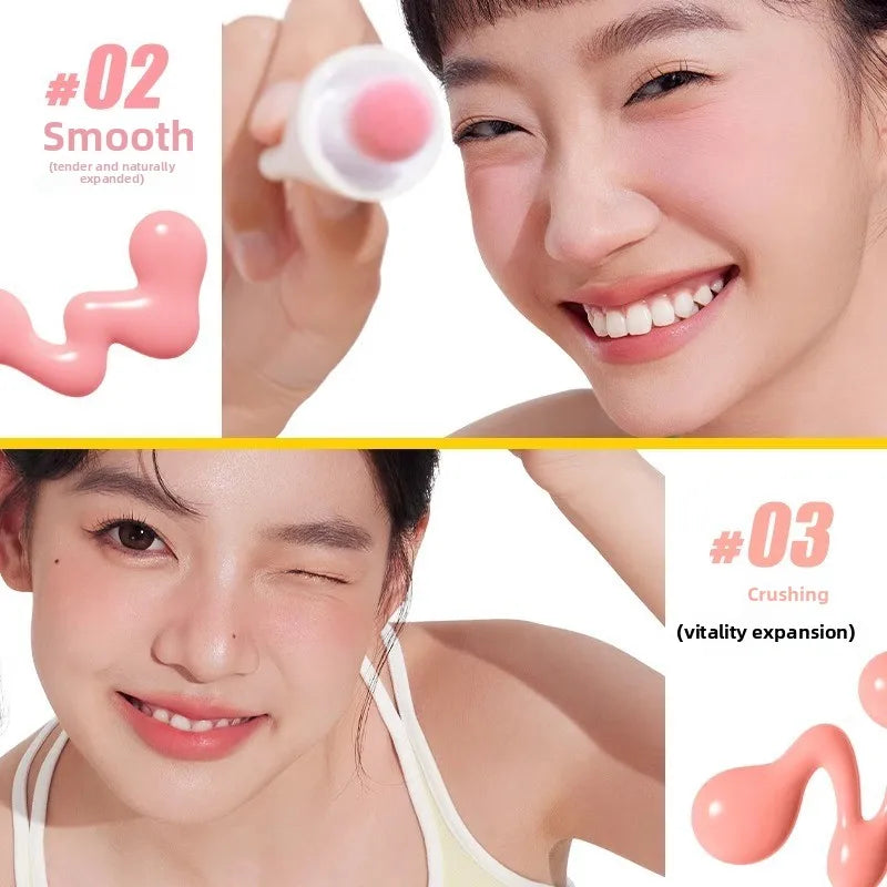 Judydoll Natural Flushed Liquid Blush - Brightening Glow Cheek Tint for Radiant Blurring Effect