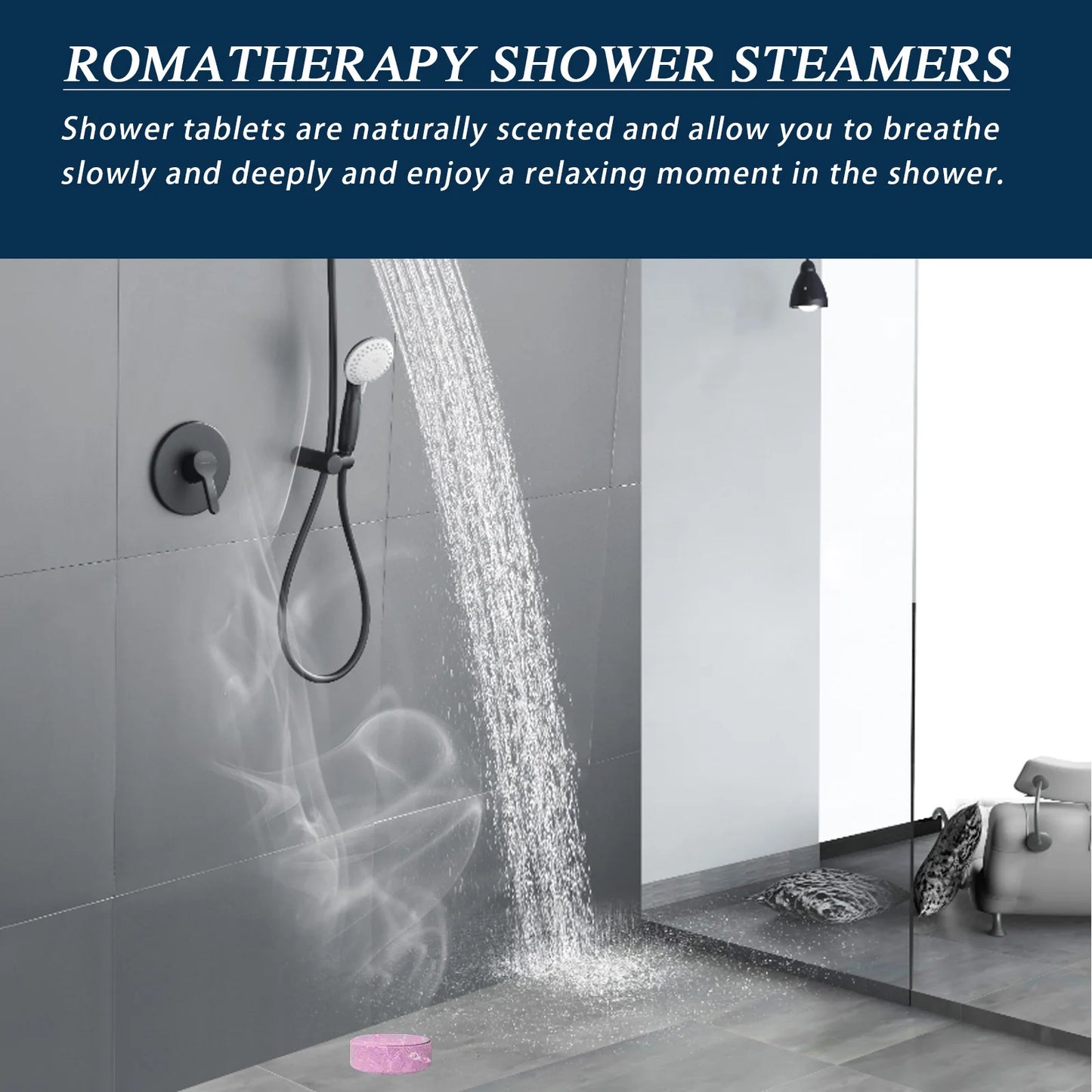 Portable Aromatherapy Shower & Bath Tablets - Deeply Cleanses Skin, Locks in Moisture, Refreshing & Long-Lasting Fragrance