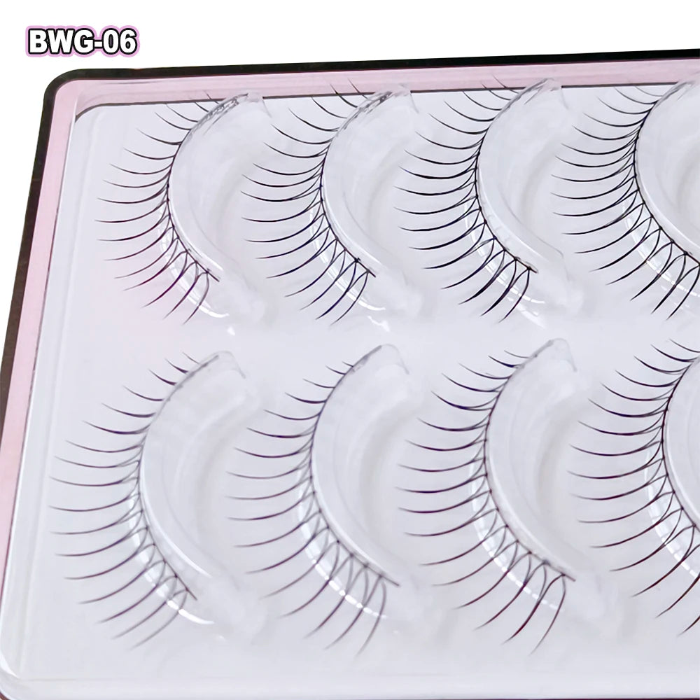 U-shaped False Eyelashes K-Pop Idol Lashes Zhang Yuanying Inspired Comic Eye Lashes Natural Wispy Lash Extension