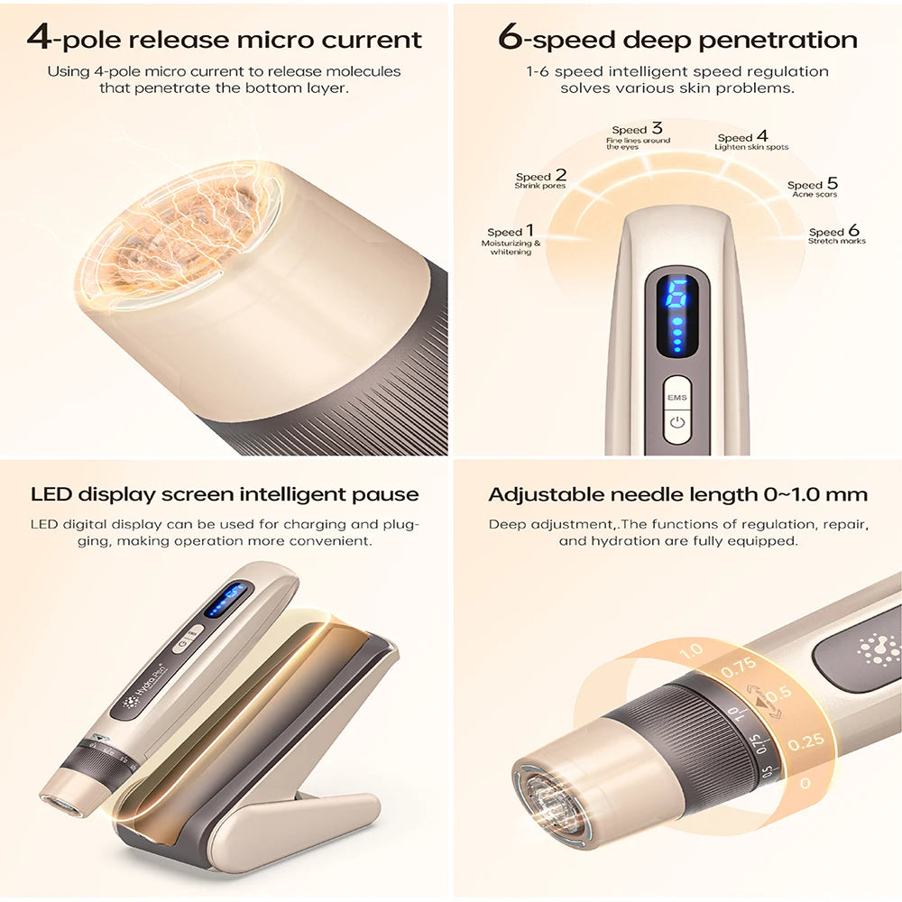 Hydra pen H5 EMS Microneedling Pen with 30PCS Cartridges Needle Length 0.25 mm