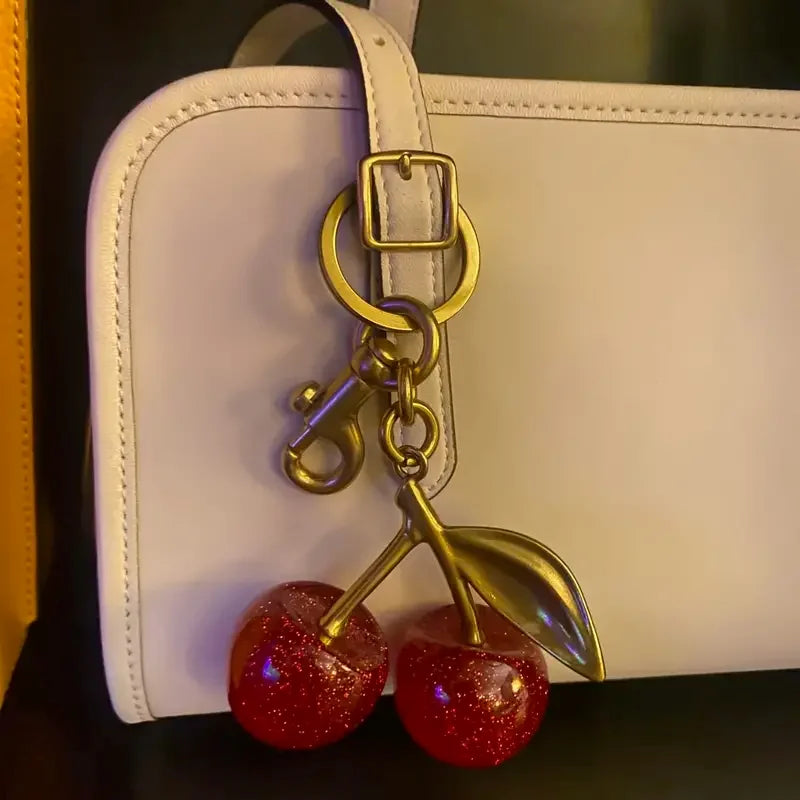 2 Styles Of Cherry Pendants Suitable For Coach Bags Women's Handbags, Shoulder Bags, And Keychain Accessories Bag Accessories