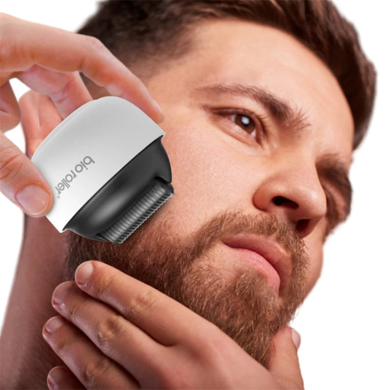 1200PIN Titanium Microneedle Derma Rolling Roller for Beard Hair Growth Anti-Acne Scar Wrinkle Removal Facial Skin Tightening