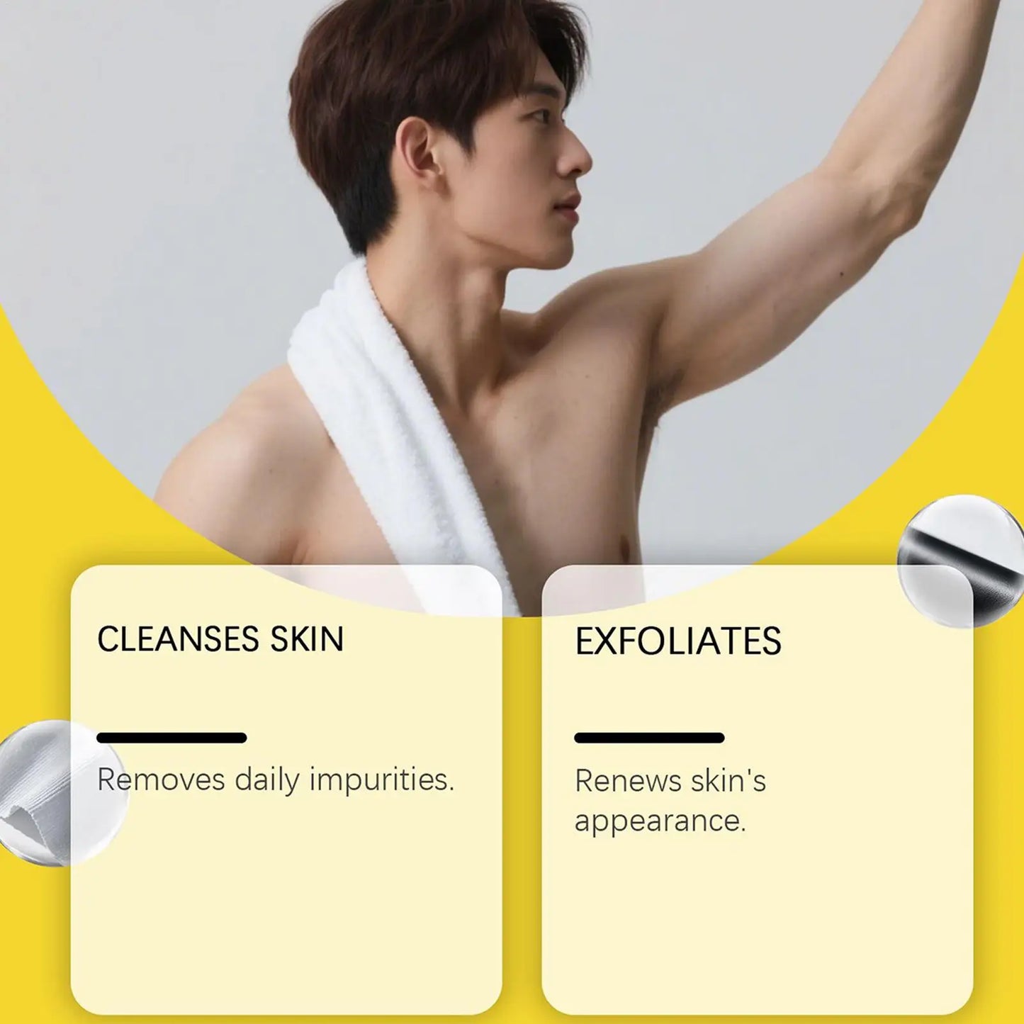 Lemongrass Lemon Bath Sponge Exfoliating Remove Oil Control Daily Body Cleansing Refreshing Brightening Skin Shower Use