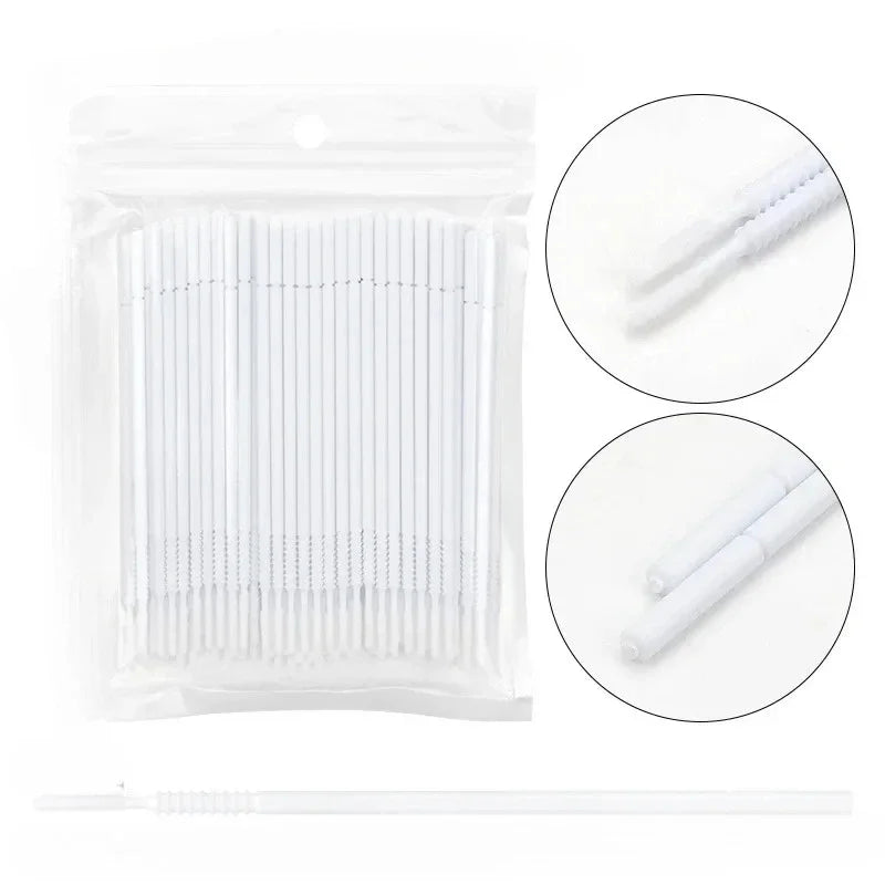 100 Pcs Disposable Spiral Mascara Brush Handle Microbrush Applicator Lashes Brushes Eyelash Extension Makeup Tools lash brush