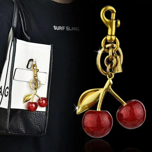 2 Styles Of Cherry Pendants Suitable For Coach Bags Women's Handbags, Shoulder Bags, And Keychain Accessories Bag Accessories