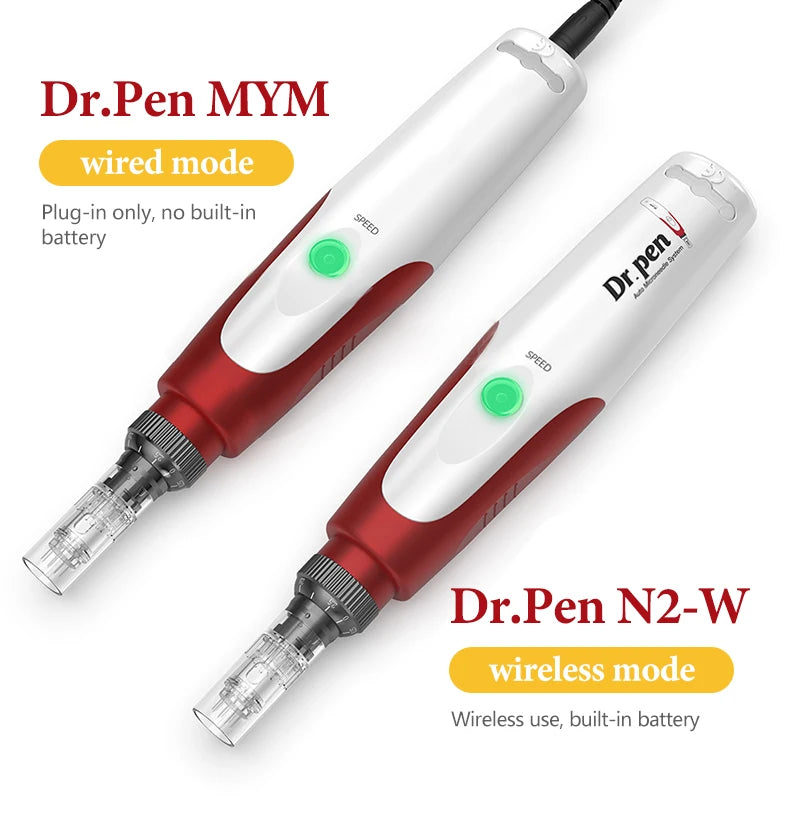 Dr.pen Ultima N2 with 12pcs Cartridge Nano Skin Care Kit 0.25mm Needle Derma Pen Micro Skin Rejuvenation Machine