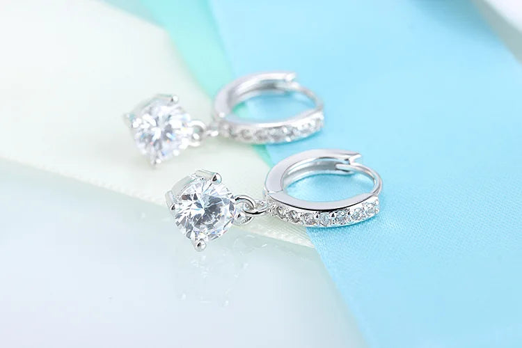 3 Carat Gra Certified Original Moissanite Hoop Earrings 925 Sterling Silver D Color Lab Diamond Drop Earrings for Women Jewelry