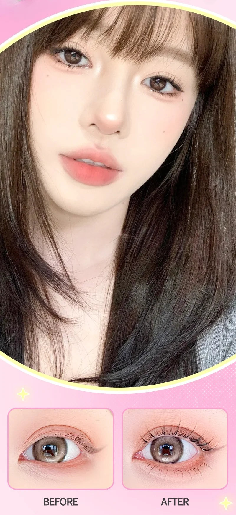 U-shaped False Eyelashes K-Pop Idol Lashes Zhang Yuanying Inspired Comic Eye Lashes Natural Wispy Lash Extension