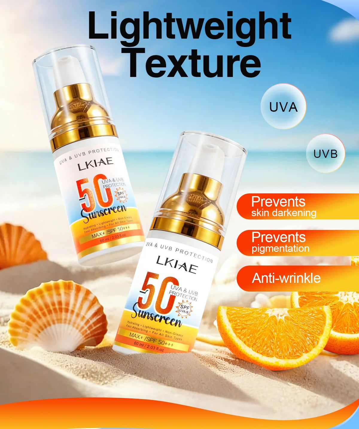 LKIAE Whitening Women Set, With Vitamin C, Natural Papaya, Carrot, Remove Dark Spots, Melanin, Skin Moisturizer, Hydrating