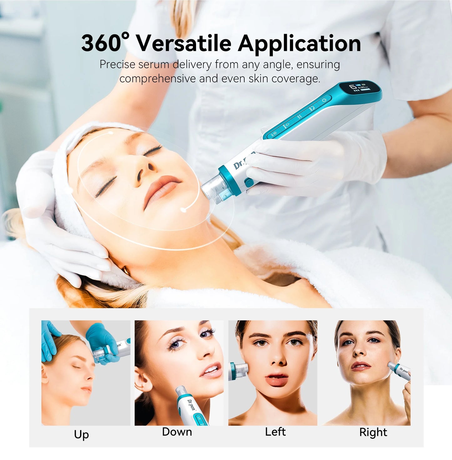 Dr. Pen H6 Derma Pen Advanced Serum Infusion Microneedling Pen with Light Therapy Needle length 0.25 MM