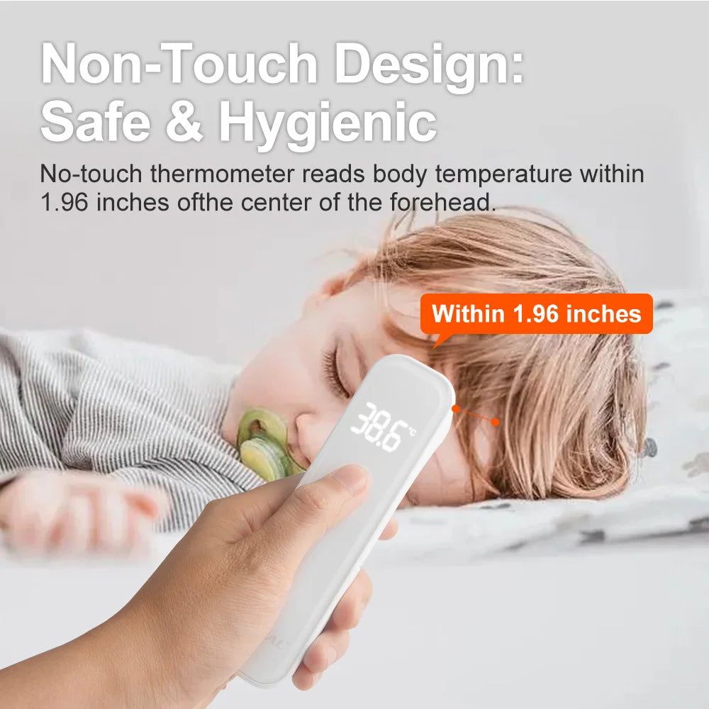 No-Touch Forehead Thermometer,Infrared Digital Thermometer for Adults and Kids,3Ultra-Sensitive Sensors,Quiet Vibration Feedback
