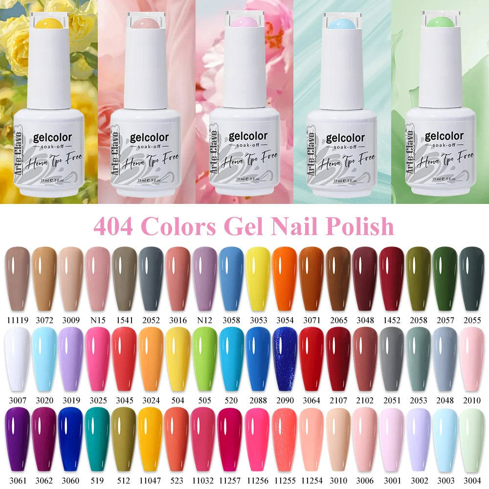 Arte Clavo Spring Summer Gel Nail Polish Gorgeous Color 15ml Semi Permanent Soak Off UV LED Gel Nail Art DIY Design Varnishes