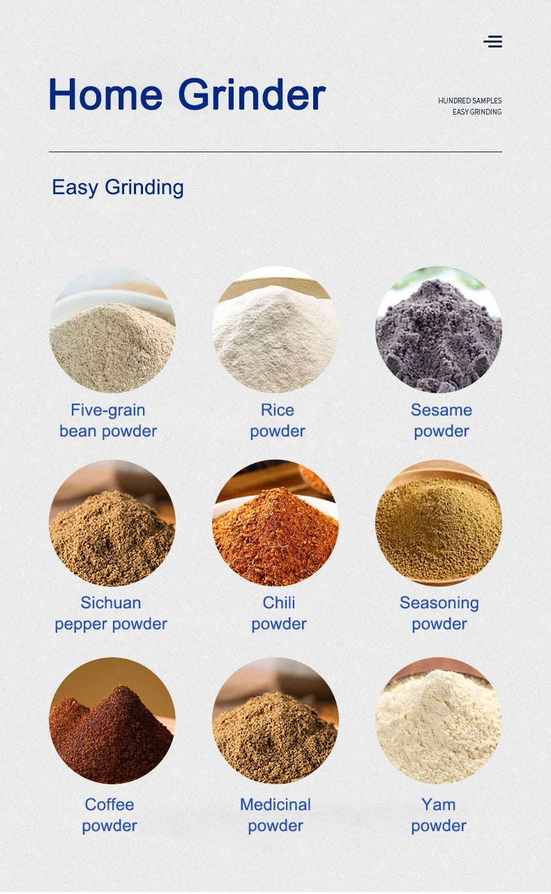 110V/220V Electric Coffee Grinder Mill Herbs Spices Nuts Cafe Bean Grinding Machine Powder Crusher Stainless Steel Burr Blade